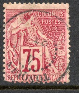 French Colonies # 58, Used.