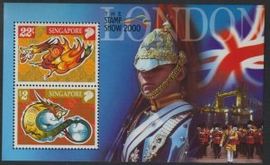 SINGAPORE - 2000 - Int. Stamp Exhib London - Perf Min Sheet - Mint Never Hinged