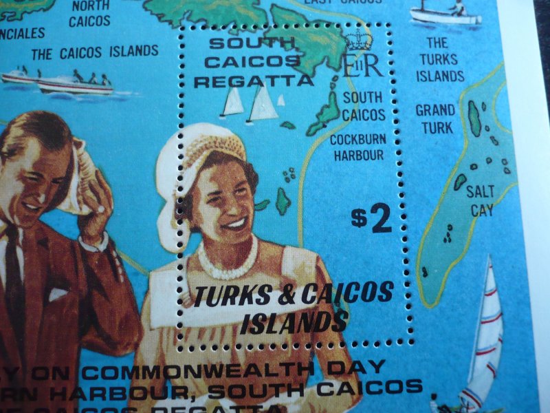 Stamps - Turks & Caicos - Scott# 467 - Mint Never Hinged Souvenir Sheet