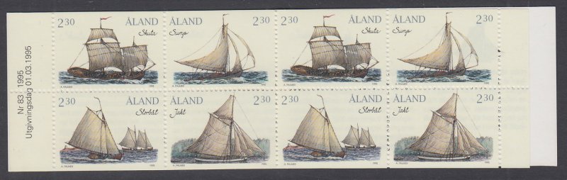 Aland 112a Ships Booklet MNH VF