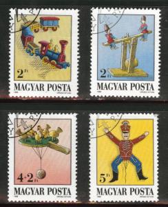 HUNGARY Scott 3142-5 Used CTO 1988 toy stamp set