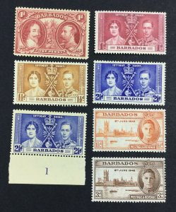 MOMEN: BARBADOS SG # GROUP MINT OG H LOT #6750