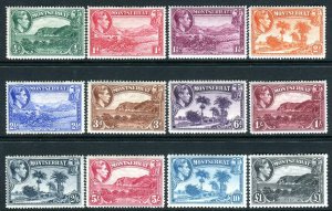 MONTSERRAT-1938-48 set to £1.  A mounted mint set of 12 values Sg 101a-112