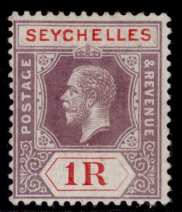 SEYCHELLES GV SG94, 1r dull purple & red, LH MINT. Cat £23.