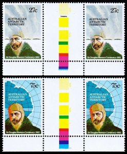 Australian Antarctic Territory Scott L53-L54 Gutter Pairs (1982) Mint NH VF C