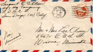 United States, Military, California, Airmail, Postal Stationery, U.S. Marine ...