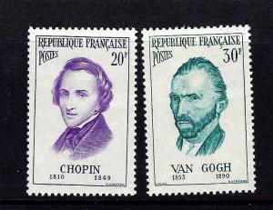 France 815-16 Hinged 1956 High values of set