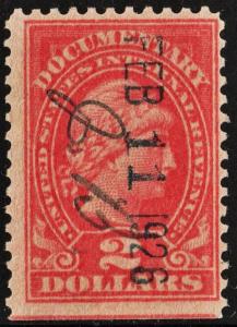 R241 $2.00 Documentary Stamp (1917) Date Stamp