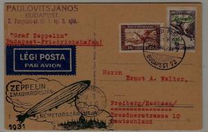 Hungary Zeppelin card 28.3.31