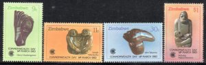 Zimbabwe - 1983 Commonwealth Day Sculptures Set MNH** SG 622-625