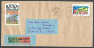 NEW ZEALAND 1992 commercial cover 'NUCLEAR FREE' & Kiwi cinderella.........56312