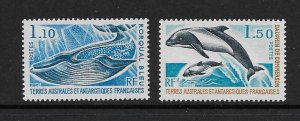 WHALES -  FRENCH SOUTHERN  ANTARCTIC TERRITORIES #67-8    MNH