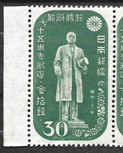 Doyle's_Stamps: MNH 1946 Japanese Set of Strips of 4, Scott #375** to #378**