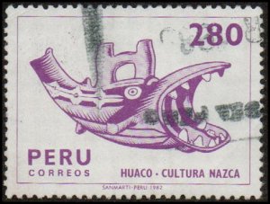 Peru 749B - Used - 280s Huaco Idol (Fish) (1982) (cv $2.75)