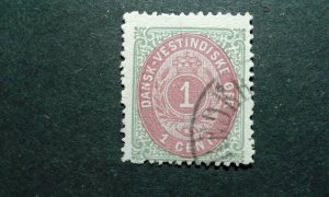 Danish West Indies #5a used rose lilac e208 10639