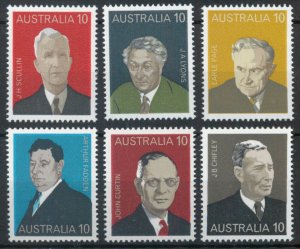 AUSTRALIA SG#590-595 Famous Australians (1975) MNH