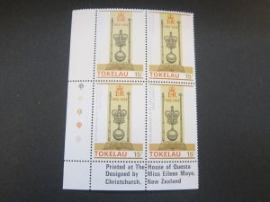 Tokelau 1978 Sc 63 BLK(4)set MNH