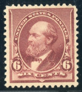 US Stamp #224 Garfield 6c - PSE Cert - VF-XF 85 - MRG - SMQ $375.00 See Descript