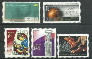 Canada #1961,1962,1965,1967,1968    Used   VF  2002  PD