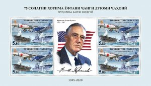 TADZHIKISTAN - 2020 - Battle of Midway in WWII - Perf 4v Sheet - MNH