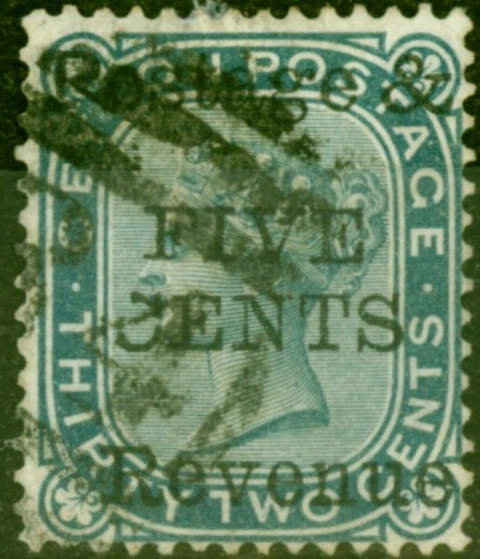 Ceylon 1885 5c on 32c Slate SG155 Good Used