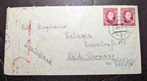 1941 Censored Slovakia KLV Camp Cover Belusi to Ratingen