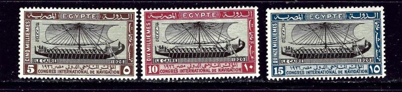 Egypt 118-20 MH 1926 Navigation Congress