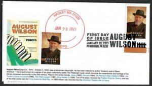 5555 -FDC- 55c August Wilson -Wally Jr Cachet- 21-E-102- Dual Postmark-PBS