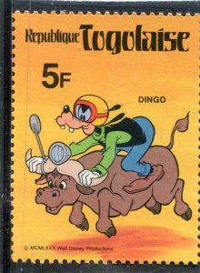 Togo 1980 DISNEY Dingo & Bull Stamp Perforated Mint (NH)