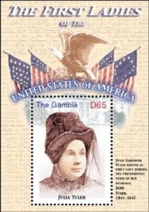 GAMBIA FIRST LADIES OF THE UNITED STATES - JULIA TYLER S/S MNH