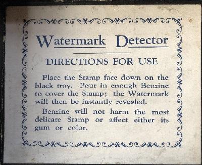 Vintage Watermark Detector tray in original box