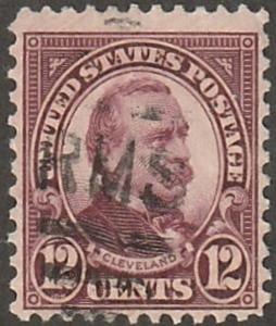 USA stamp,, Scott# 564, used, 12 cents, Perf 11, G. Cleveland, Brn Violet,  #842