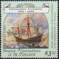 ST.VINCENT-BEQUIA 1988 - Scott# 257 Navigator $3.5 NH