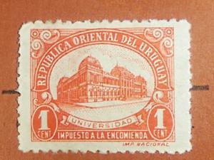 Uruguay 1950 Parcel Post Stamp #Q77 1c Used.