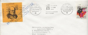 GB 1971 postal Strike Exporters Letter Service 3/- R.Hill & Berlin stamp cover 