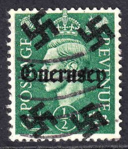 GREAT BRITAIN 1/2p GUERNSEY OVERPRINT USED VF SOUND #1