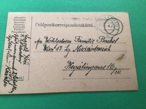 Austro Hungarian WW1 K. U. K. Military Field post postal card A14785