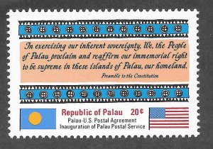 Palau Scott 1 MNHOG - 1983 Palau Constitution Preamble