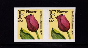 1991 Imperforate coil pair Sc 2518a F-rate tulip error MNH (WE