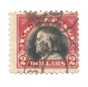 Scott #547 $2.00 Carmine/Black Franklin 1920