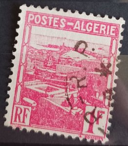 1941 Algeria 134 View of Algiers Townscape City View 1F Carmine Rose Used