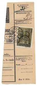 HUNGARY VISSZATERT 1942 Kolozsvar Romania Parce Receipt Card Half Sc 591 VFU