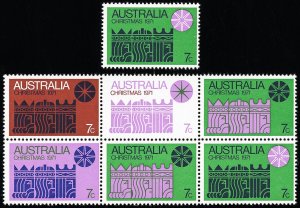 Australia Stamps # 508a-g MNH XF Scott Value $29.00