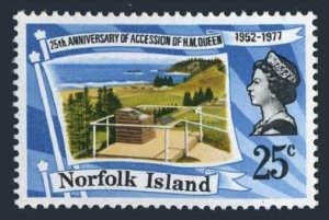 Norfolk Island 1977 Sc#218 SILVER JUBILEE QUEEN ELIZABETH II Single MNH