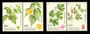 CHRISTMAS ISLAND SG752/5 2013 FLOWERING SHRUBS MNH