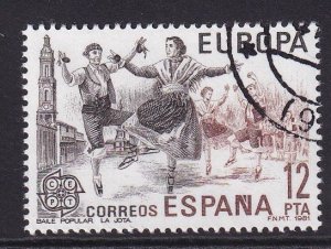 Spain #2236 cancelled 1981  Europa 12p folkdance