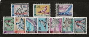 AJMAN MI 31-40 NH issue of 1965 - OLYMPICS