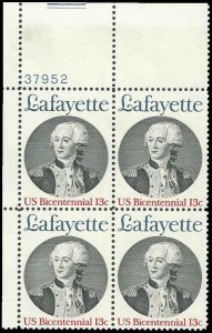 PCBstamps   US #1716 PB 52c(4x13c)Lafayette Landing, (37952), MNH, (1a)