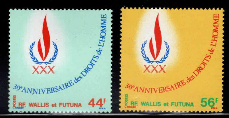 Wallis and Futuna Islands Scott 221-222 MNH** Human Rights set