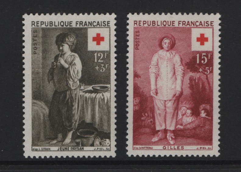 France  #B309-B310  MNH  1956  Red Cross